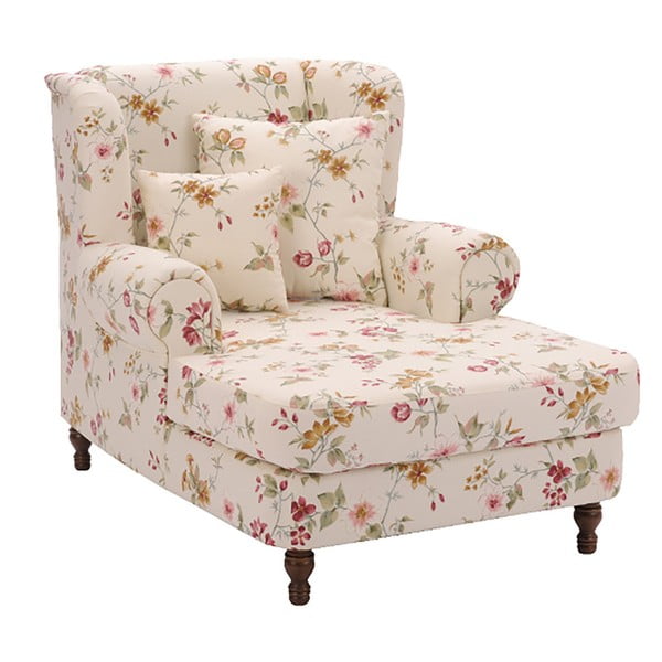 Bílé květované křeslo Max Winzer Mareille