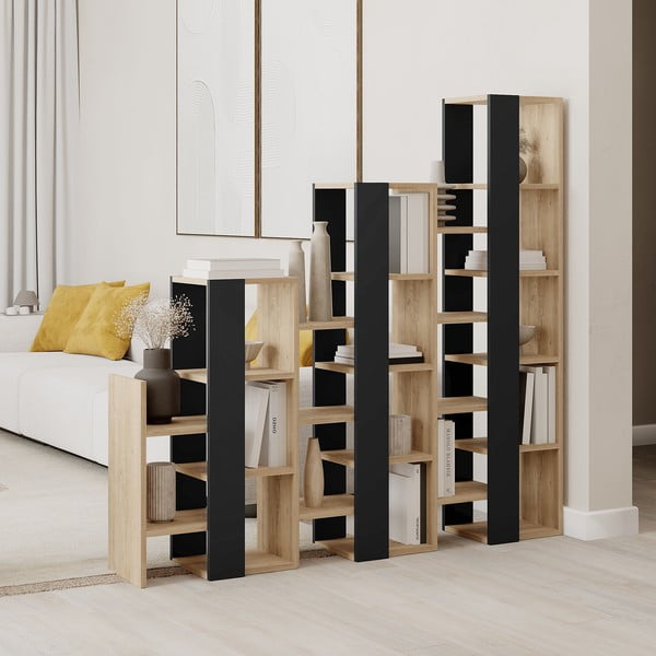 Must-tammedekooriga riiul 158x151 cm Anissa - Marckeric-image-1