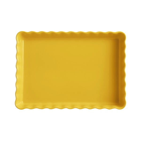 Kollane keraamiline koogivorm , 24 x 34 cm - Emile Henry-image-2