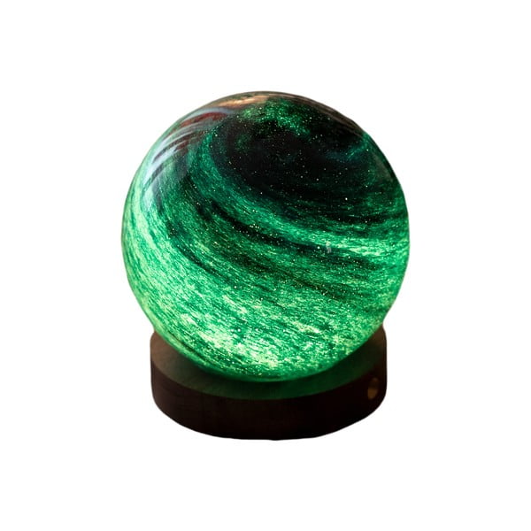 LED-lauavalgusti klaasist varjuga (kõrgus 9 cm) Stellar Ocean - Gingko-image-1