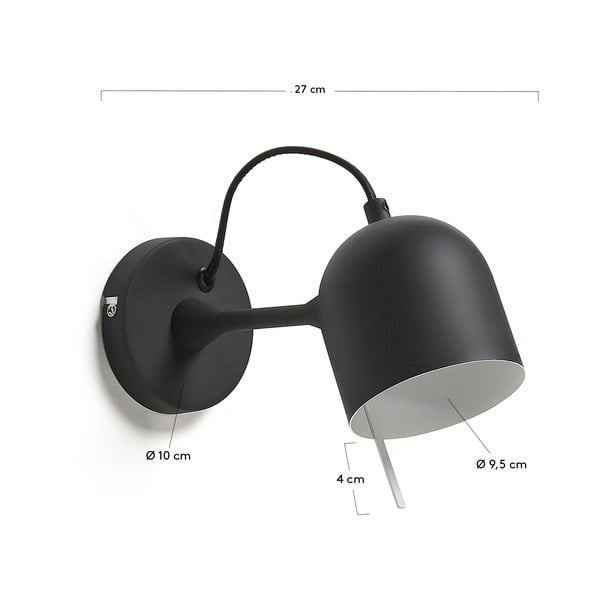 Must seinavalgusti Lucilla - Kave Home-image-4