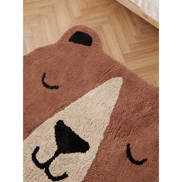 Pruun pestav/käsitsi kootud puuvillane lastevaip 101x120 cm Snuggle Benni - Hanse Home-image-4