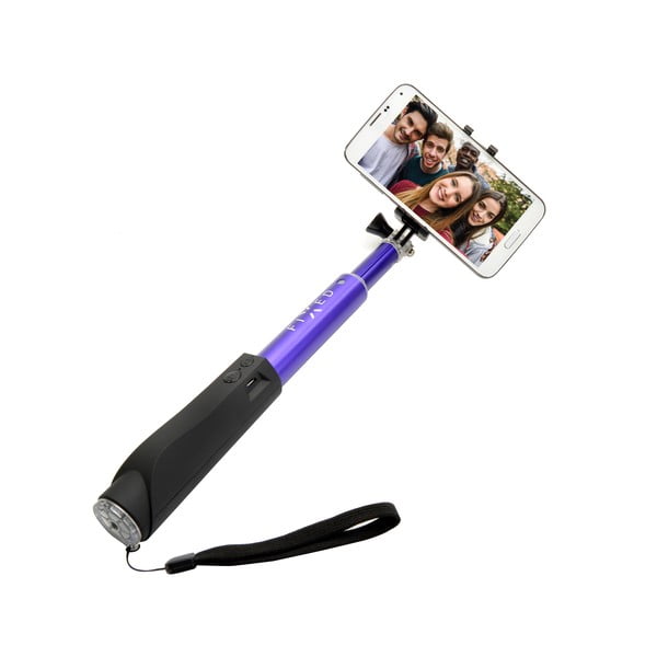 Modrá teleskopická selfie tyč Fixed v luxusním hliníkovém provedení