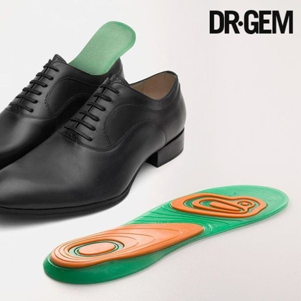 Zeleno-oranžové gelové vložky do bot InnovaGoods Dr Gem