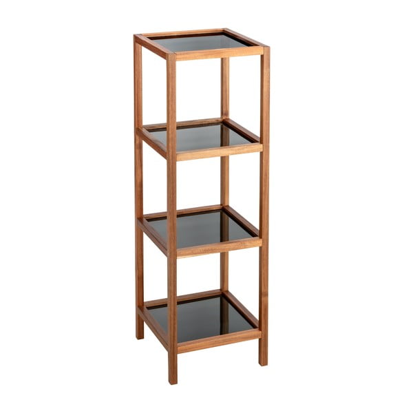 Klaasist vannitoariiul must-puiduvärvi 36x112 cm Fondi - Wenko-image-1