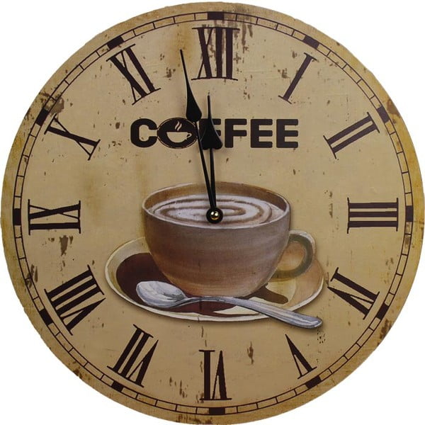 Hodiny Coffee Time, 34 cm