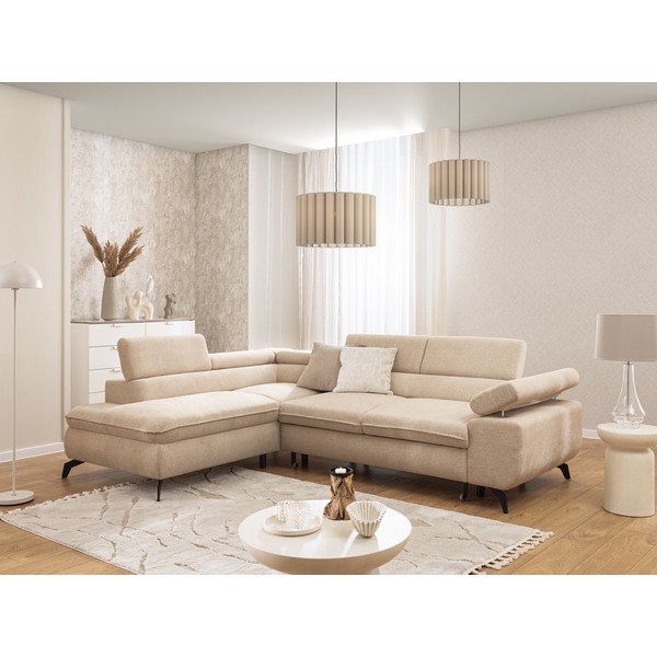 Beež šenill-nurgadiivan (vasak nurk/L-kujuline) Marbeya - Ropez-image-1