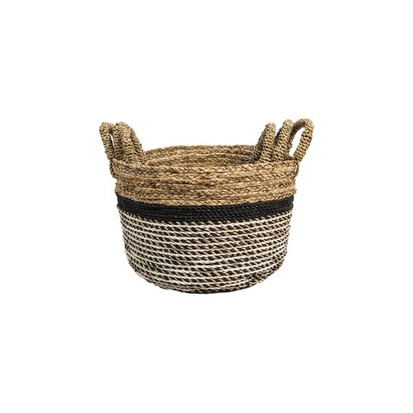 Komplekt 3 korvi Raffia Natural Gris - HSM collection-image-3
