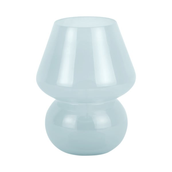 Helesinine LED laualamp klaasist lambivarjundiga (kõrgus 20 cm) Vintage - Leitmotiv