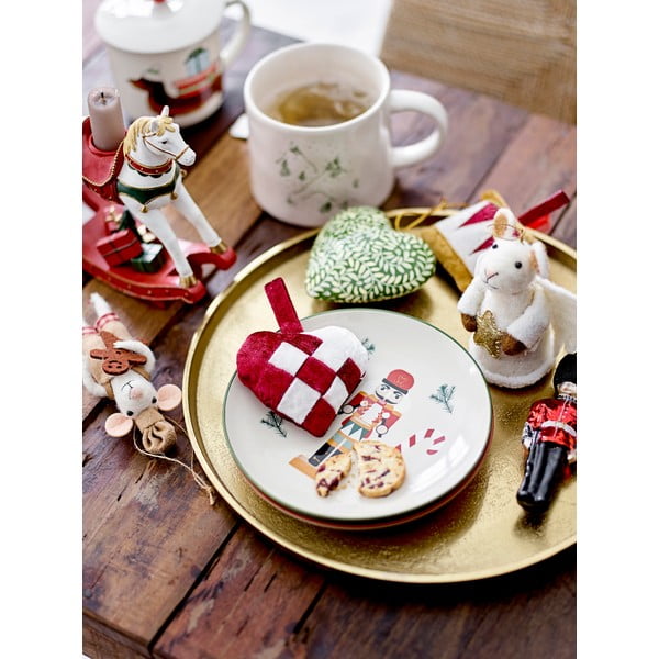 Valged kivikeraamikast taldrikud jõulumotiividega, 2 tk komplektis ø 16 cm Jolly - Bloomingville-image-1