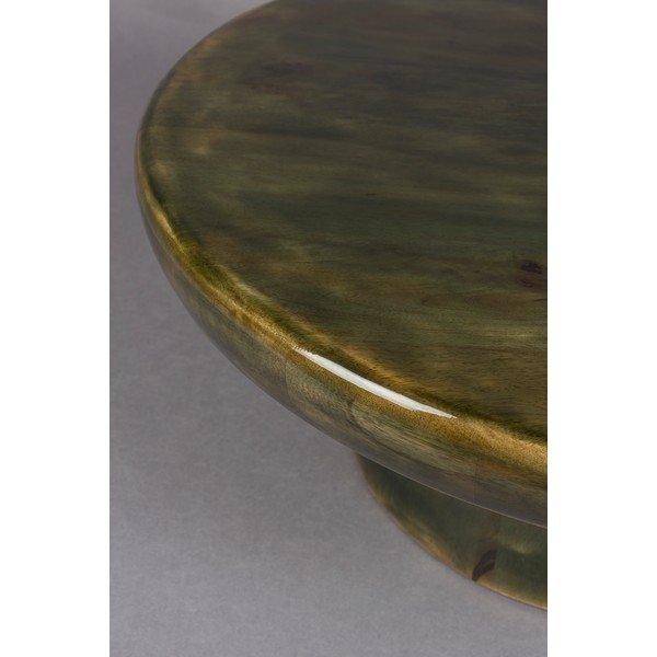 Roheline ümmargune mangopuidust kohvilaud ø 60 cm Mush - Dutchbone-image-3