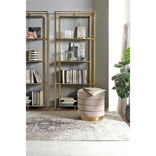 Kuldse värvi terasest raamaturiiul 68x172,5x28 cm Elenor - Bizzotto-image-1