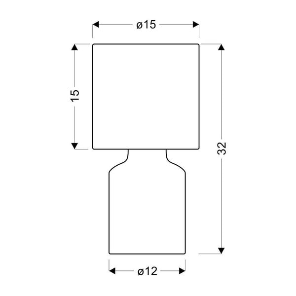 Beež laualamp tekstiilvarjundiga (kõrgus 32 cm) Iner - Candellux Lighting-image-3