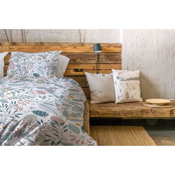 Valge-sinine puuvill-satiinist üheinimesevoodipesu 140x200 cm - Butter Kings-image-1