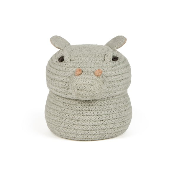 Helesinine riidest laste mänguasjakorv ø 15x15 cm Mini Henry the Hippo - Lorena Canals