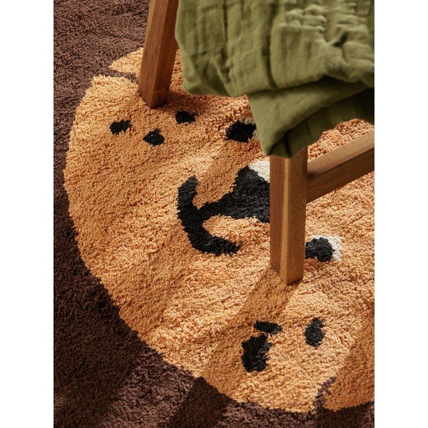 Oranž/pruun pestav/käsitsi kootud puuvillane lastevaip 112x120 cm Snuggle Lea - Hanse Home-image-4