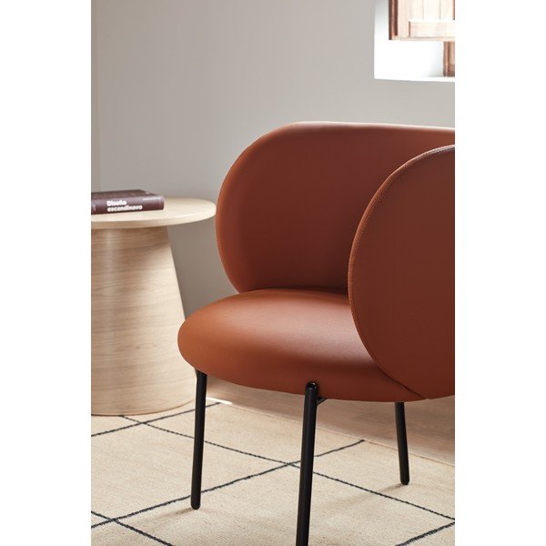 Oranž kunstnahast tugitool Mogi - Teulat-image-1