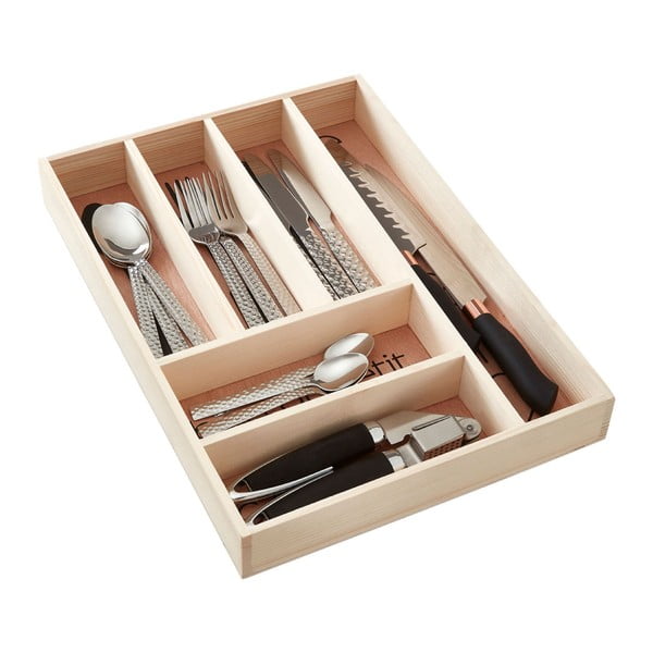 Úložný box na příbory z borovicového dřeva Premier Housewares Modern-image-1