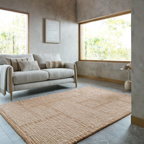 Käsitsi kootud villane vaip naturaalses värvitoonis 160x230 cm Harris Modula Wool - Flair Rugs-image-1