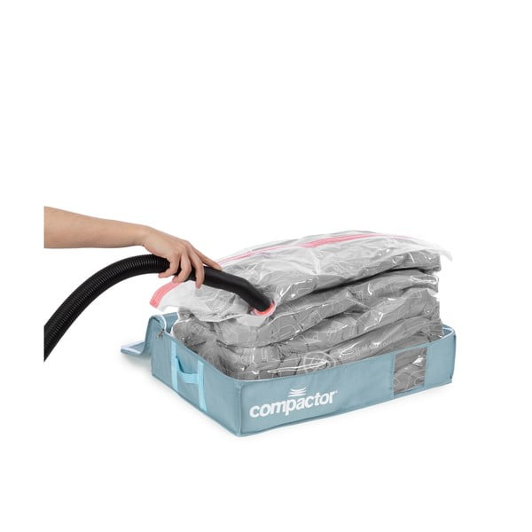 Vaakumplastist hoiukastid voodi alla 3 tk komplektis 65x45x15,5 cm Blue Edition - Compactor-image-2