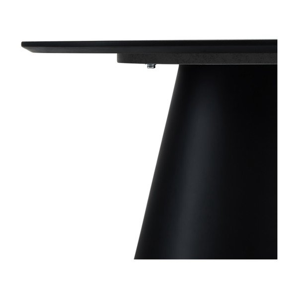 Tumehall-must marmoridekooriga diivanilaud ø 80 cm Tango - Furnhouse-image-2