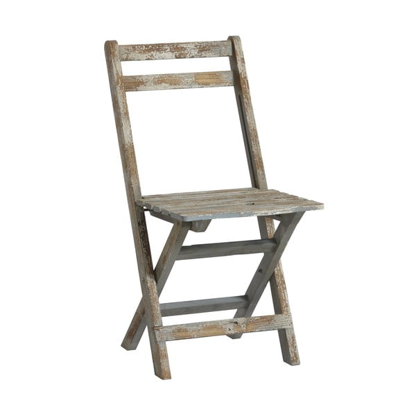 Dřevěná židle Chair, modrá patina