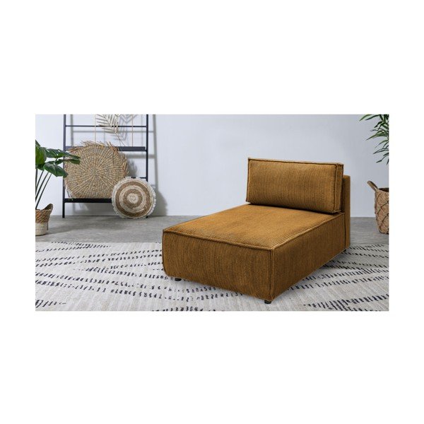 Sinepivärvi velvetist diivanimoodul, muutuv  Nihad modular - Bobochic Paris-image-1