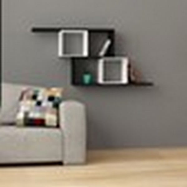 Knižní police Zerre, černobílá-image-1