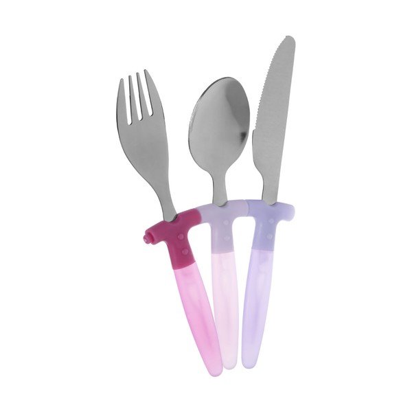 3dílná sada dětského příboru z nerezové oceli Premier Housewares Rainbow-image-1