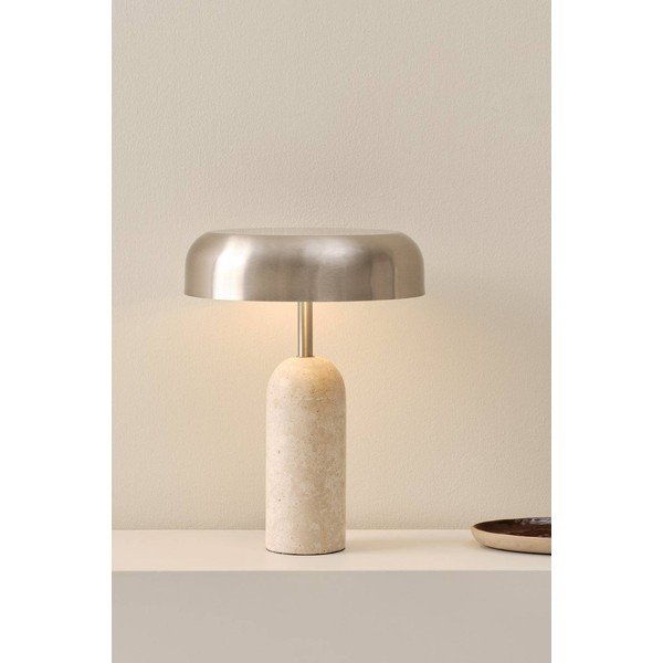 Hõbedast travertiinist laualamp (kõrgus 46 cm) Ina - Jotex-image-1