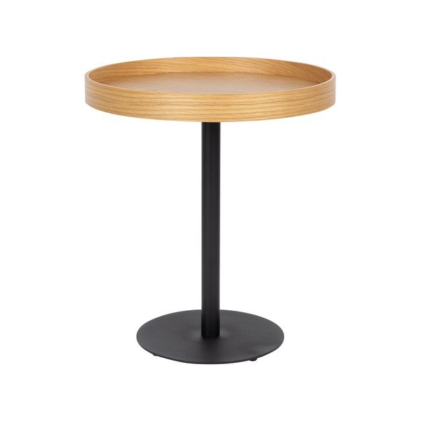 Ümmargune abilaud tammepuust pealispinnaga, ø 40 cm Yuri S - White Label