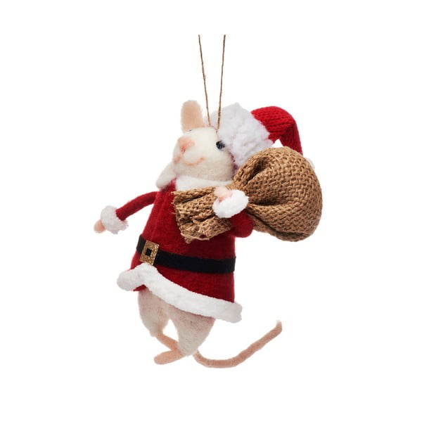 Tekstiilist jõulukaunistus Santa Mouse - Sass & Belle