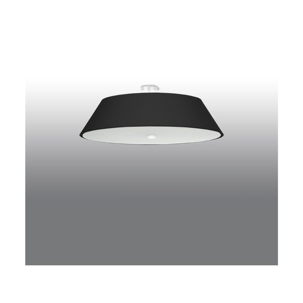 Must laevalgusti tekstiilist varjuga ø 70 cm Hektor - Sollux-image-2