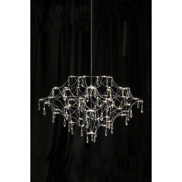 Hõbedane LED rippvalgusti ø 80 cm Efesos - Markslöjd-image-1