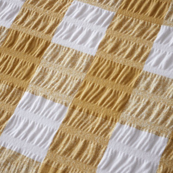 Kollane flanell voodipesu üheinimesevoodile 135x200 cm Gingham Check - Catherine Lansfield-image-4