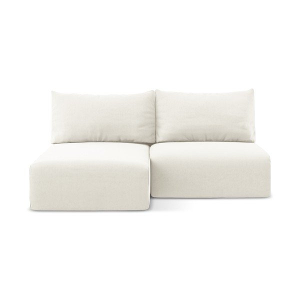 Kreemjas sametdiivanvoodi/panipaigaga nurgadiivan (vasak nurk/diivanvoodiga) Kalena - Makamii