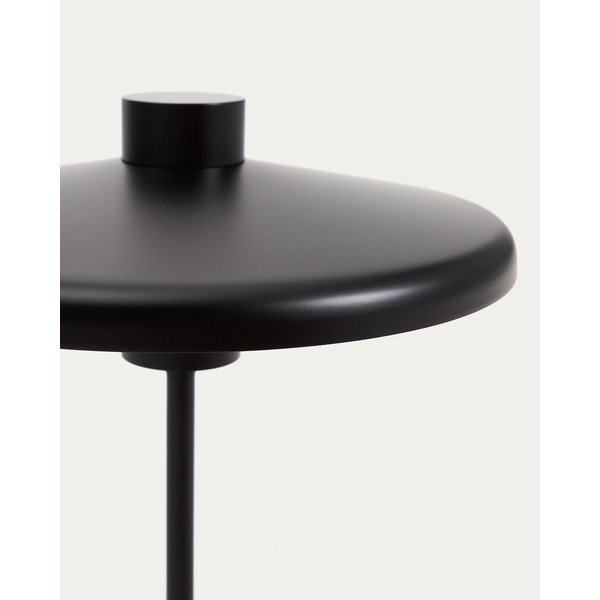 Must laualamp metallist varjuga (kõrgus 32,5 cm) Nuvira - Kave Home-image-4