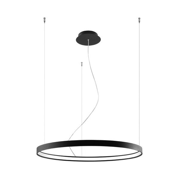 Must alumiiniumist LED-rippvalgusti ø 78 cm RIO - Thoro