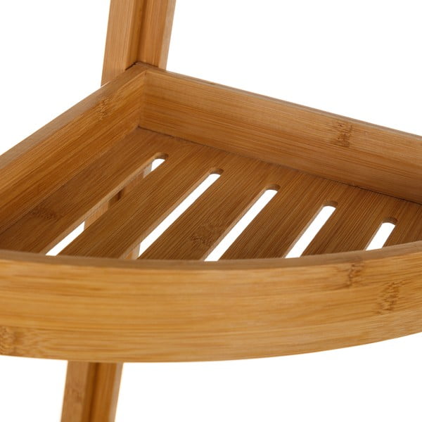 Kolmetasandiline bambusest nurgapealne stend - Casa Selección-image-1