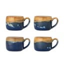 Sinised/pruunid kivikeraamikast kruusid 4tk komplektis 400 ml Sheen - Bloomingville