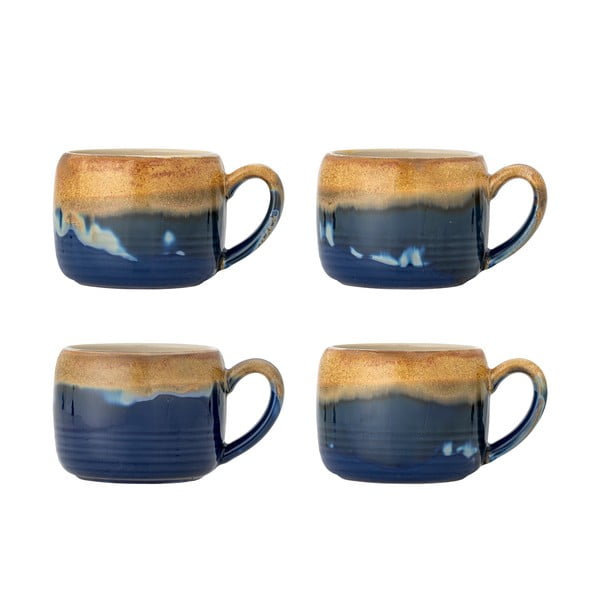 Sinised/pruunid kivikeraamikast kruusid 4tk komplektis 400 ml Sheen - Bloomingville