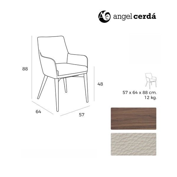 Valge söögitool Yadira - Ángel Cerdá-image-3