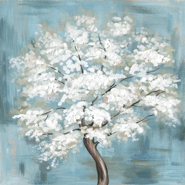 Obraz na plátně Marmont Hill Sakura Blau, 61 x 61 cm