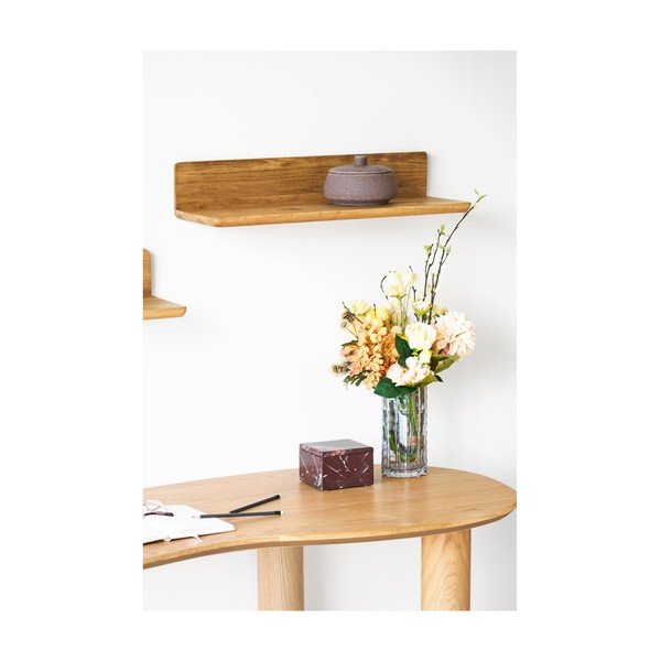 Tammepuidust riiul heledas naturaalses toonis 60 cm Salina - House Nordic-image-2