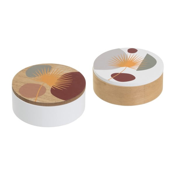 Dekoratiivsed hoiukarbid kaantega 2tk komplektis ø 17x6,5 cm - Casa Selección