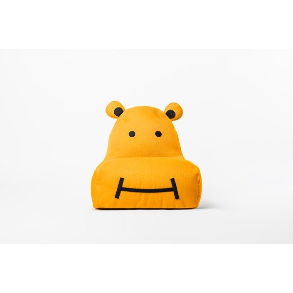 Sinepikollane laste diivanikott Hippo - The Brooklyn Kids-image-1