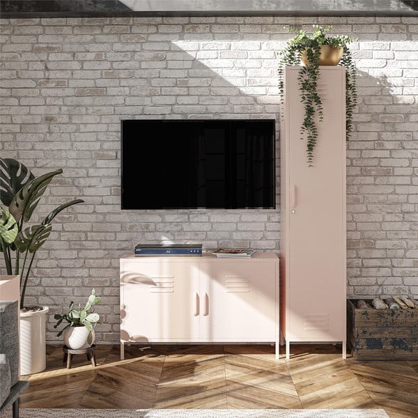 Roosa metallist kapp 38x185x40 cm Mission District - Støraa-image-1