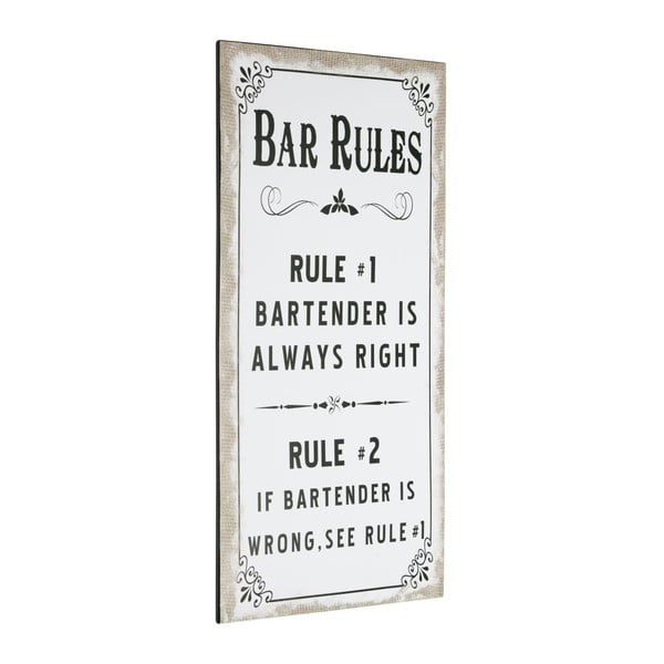 Cedule Bar Rules, 60x30 cm