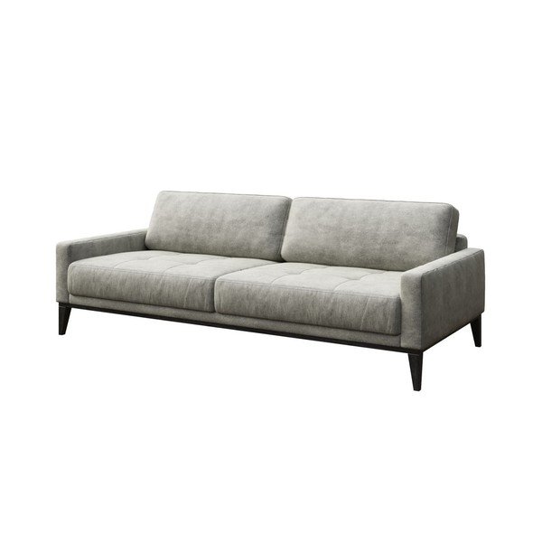 Šedá pohovka z imitace kůže MESONICA Musso Tufted, 210 cm-image-2