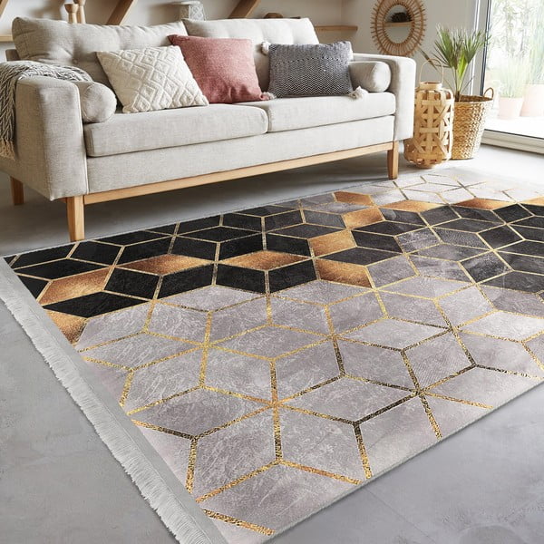 Hall-kuldne vaip 120x180 cm - Mila Home-image-4